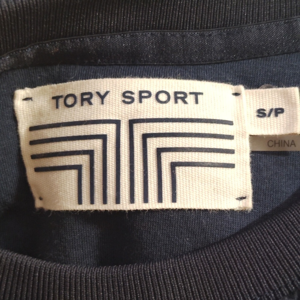 Tory Sport Sherpa Fleece Pullover in Navy Blue Size Small - Picture 5 of 5